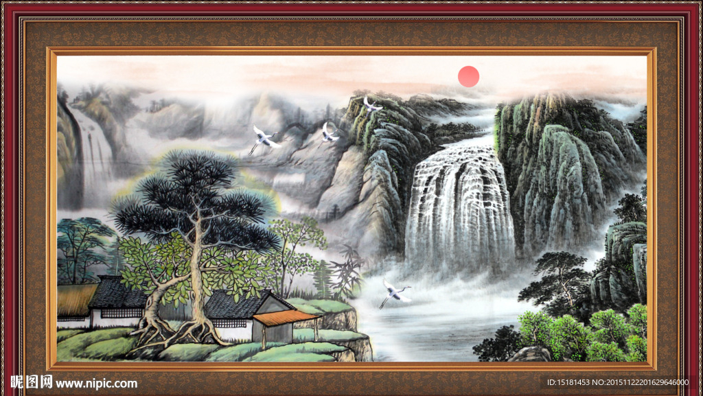 水墨山水画