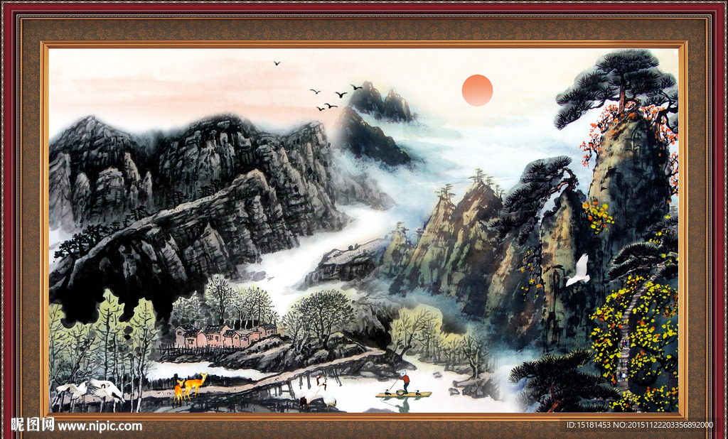 水墨山水画