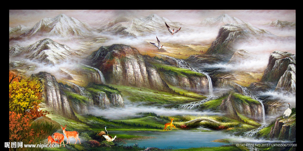 山水油画