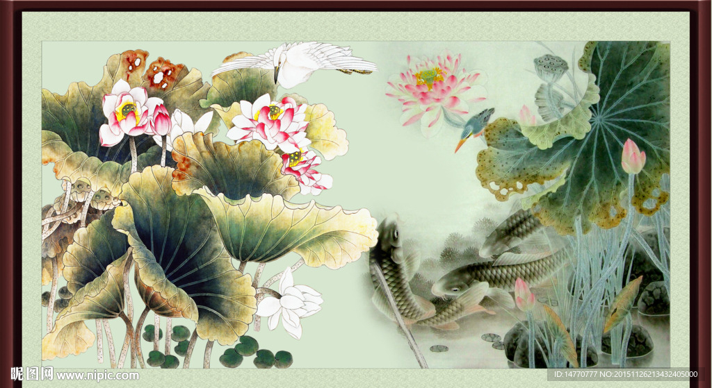 水墨画 荷花