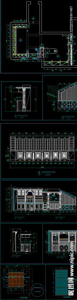 实木欧式酒窖酒柜系列精细CAD