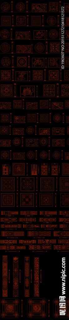 精心整理的中式雕花雕刻CAD图