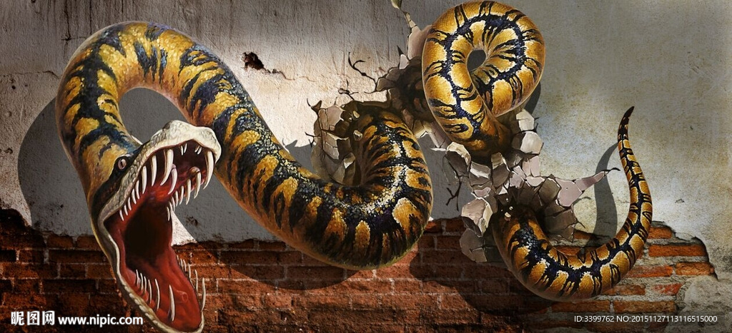 大蟒蛇3D画
