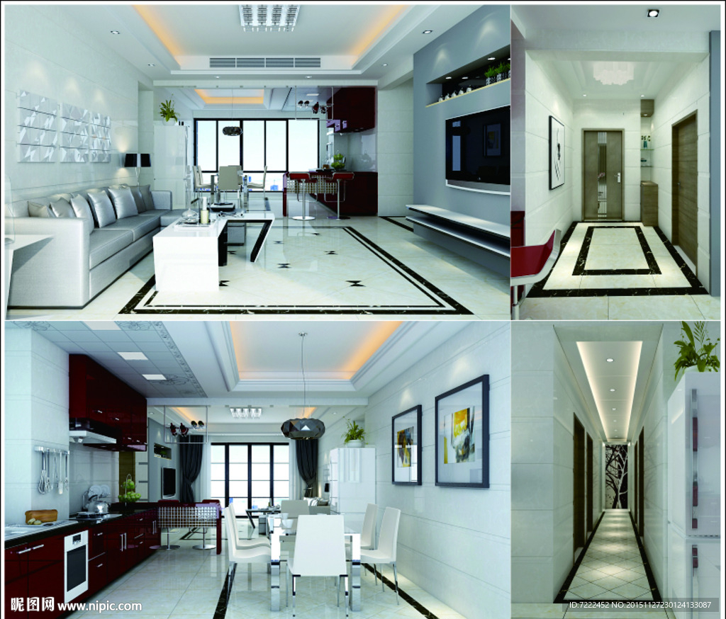 现代风格商品房装修效果