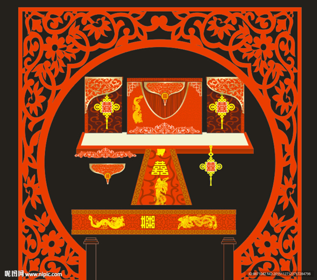 中式婚礼效果图