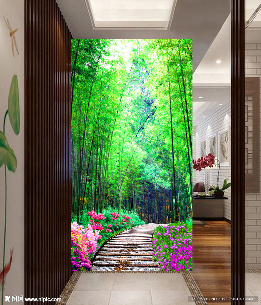过道竹林玄关