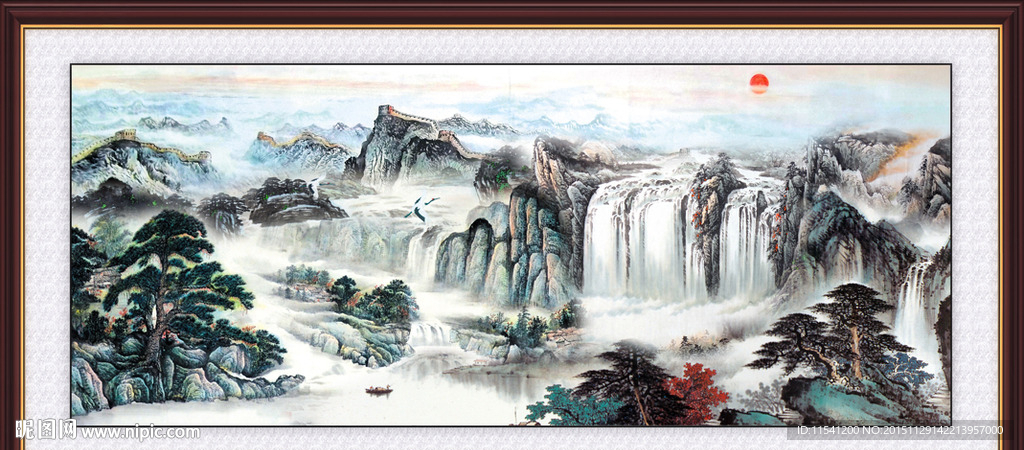 山水画 山水风景