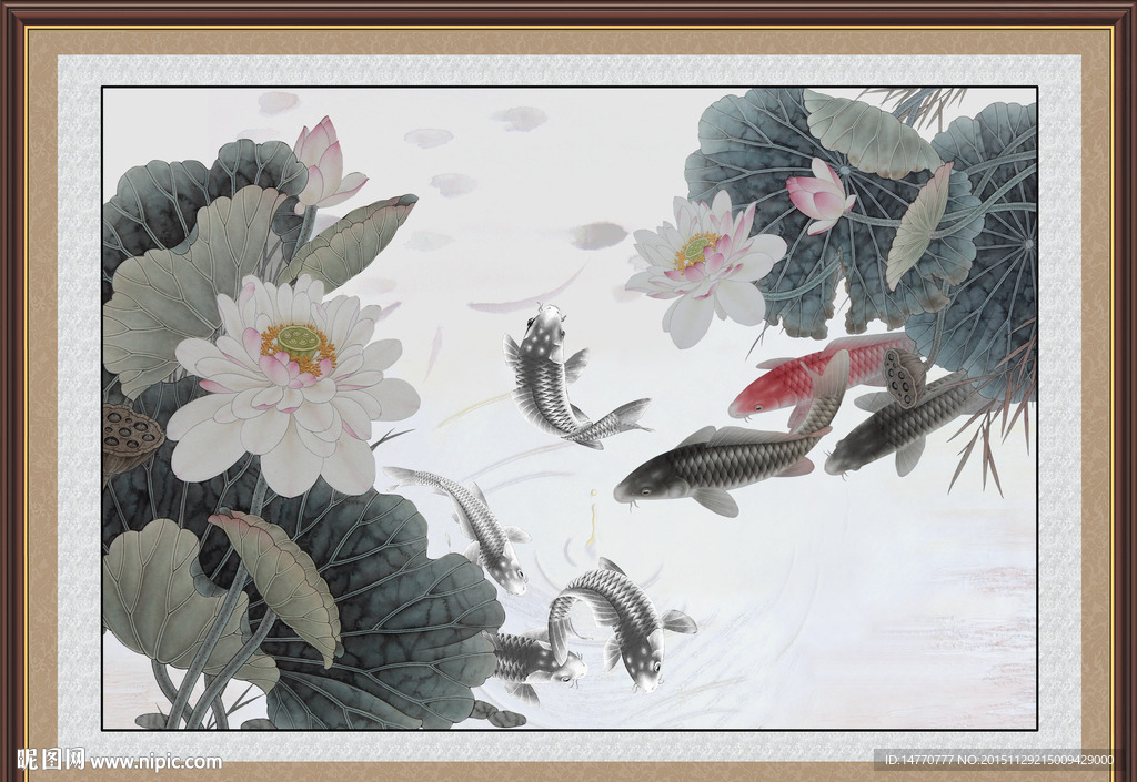 水墨荷花