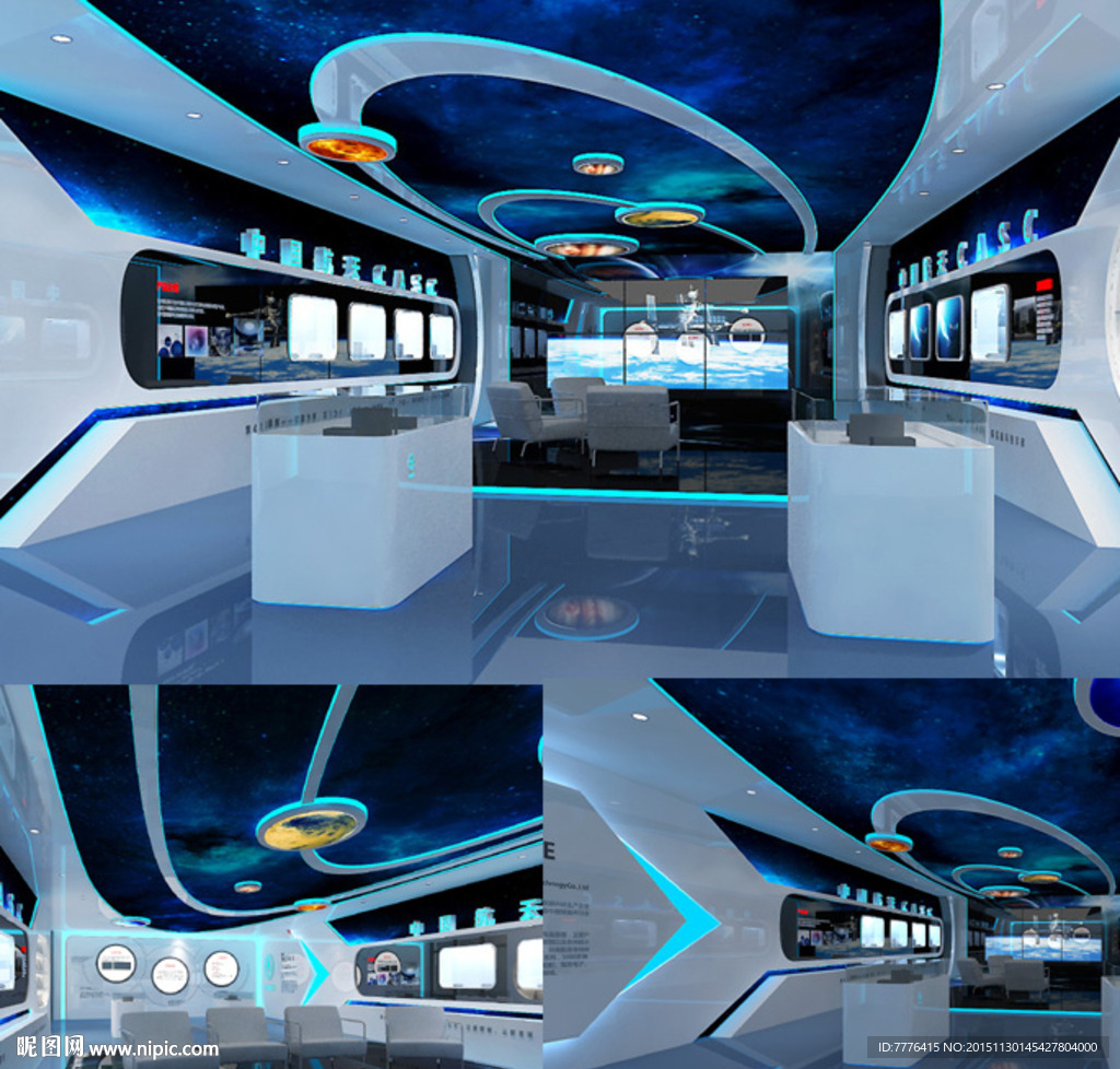 企业展厅设计效果图图片