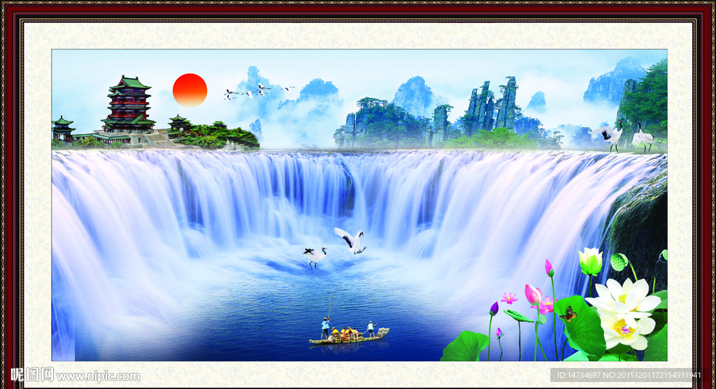 山水画 山水风景