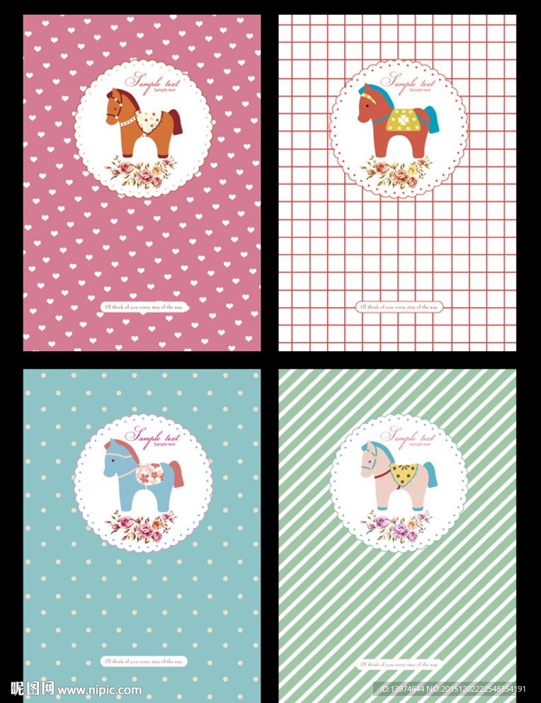 可爱日韩小马本子封面