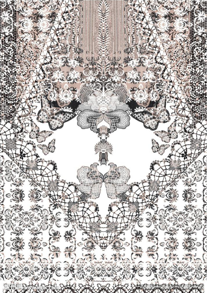 蕾丝花边装饰图案（无分层）