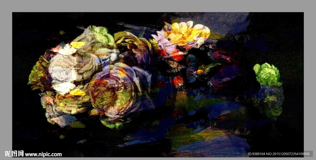 玫瑰油画
