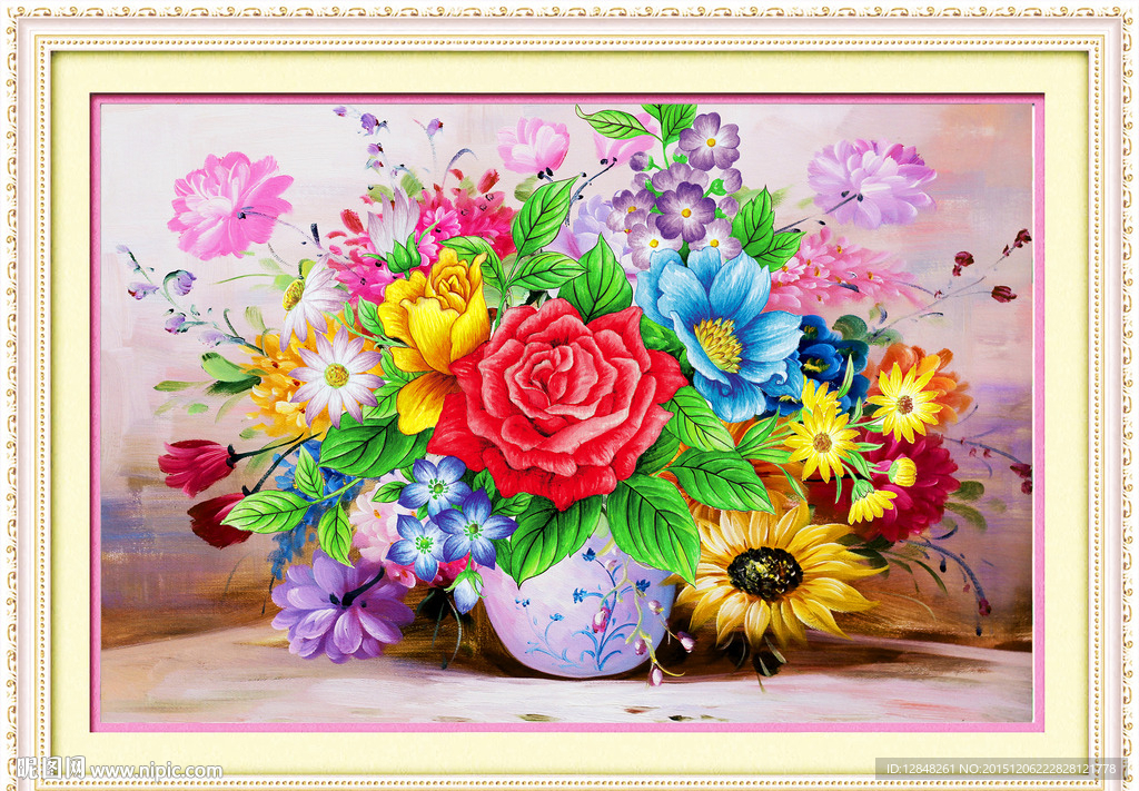 油画 花
