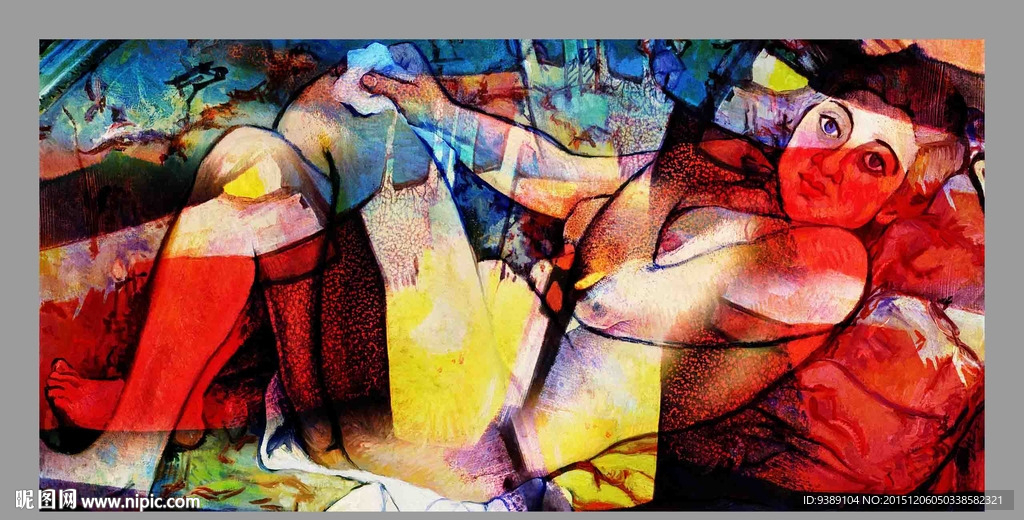 美女油画