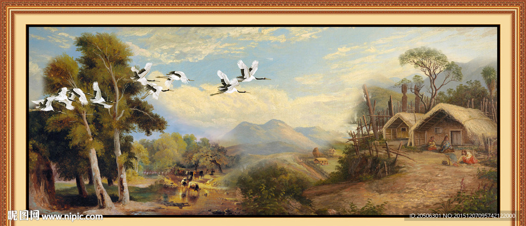 乡村油画