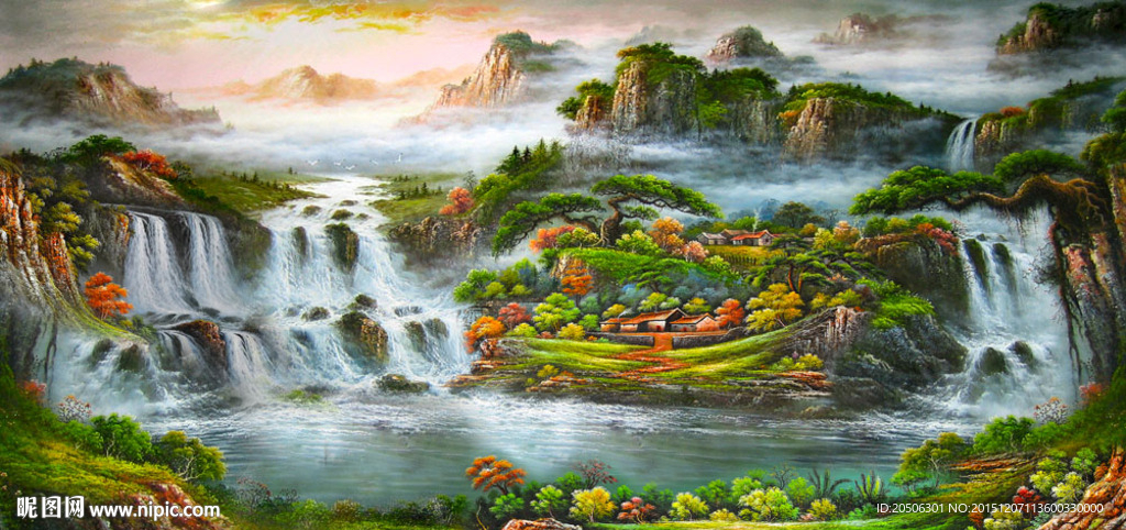 山水画 山水风景