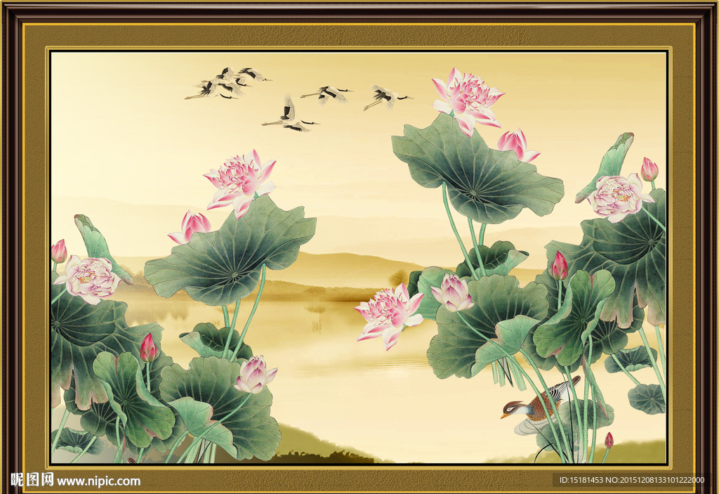 国画荷花
