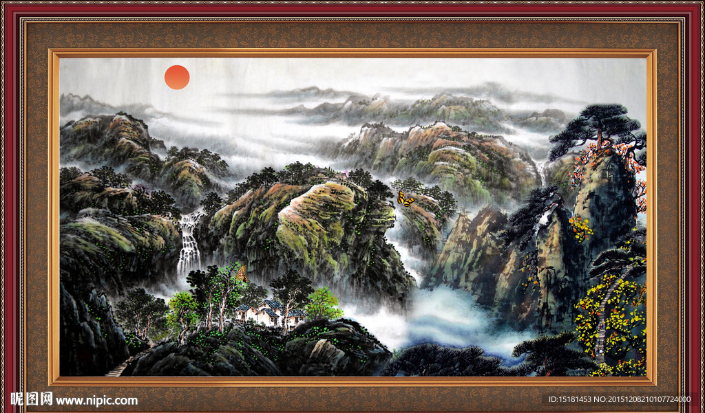 水墨山水画