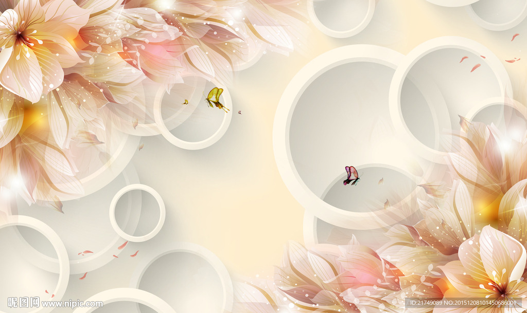3D圈圈蝶恋花