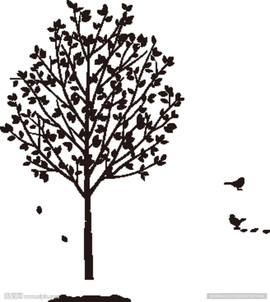 我的白杨树 墙贴 矢量 素材