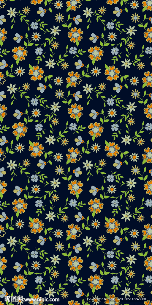 小碎花 花纹花卉花朵 分层