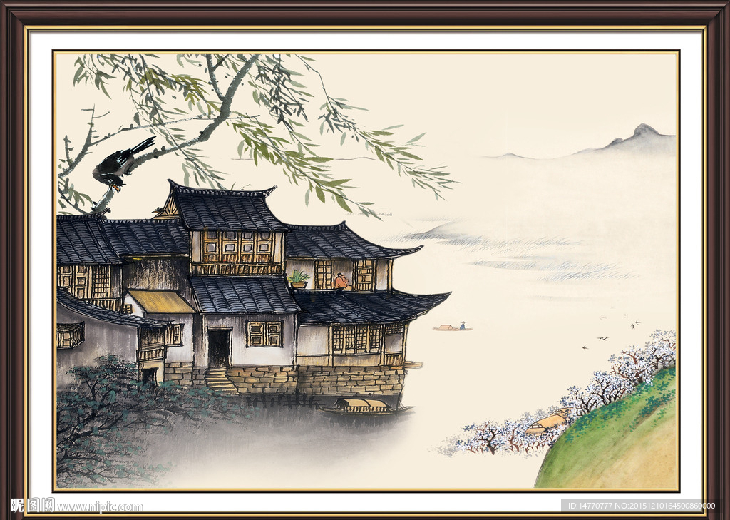 国画花鸟 江南水乡