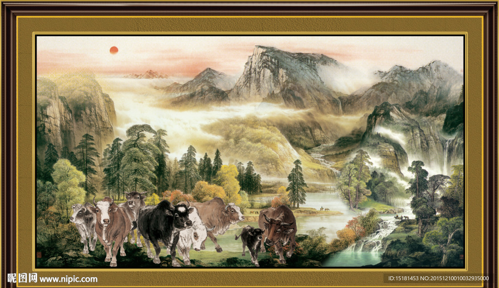 大好河山 五牛图