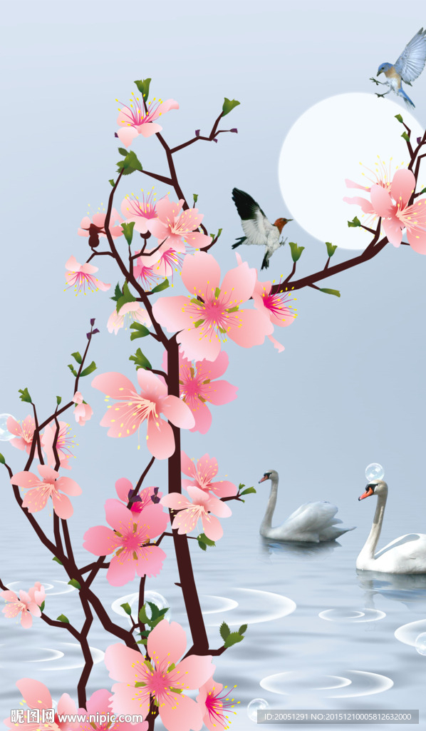 玄关花鸟 团圆