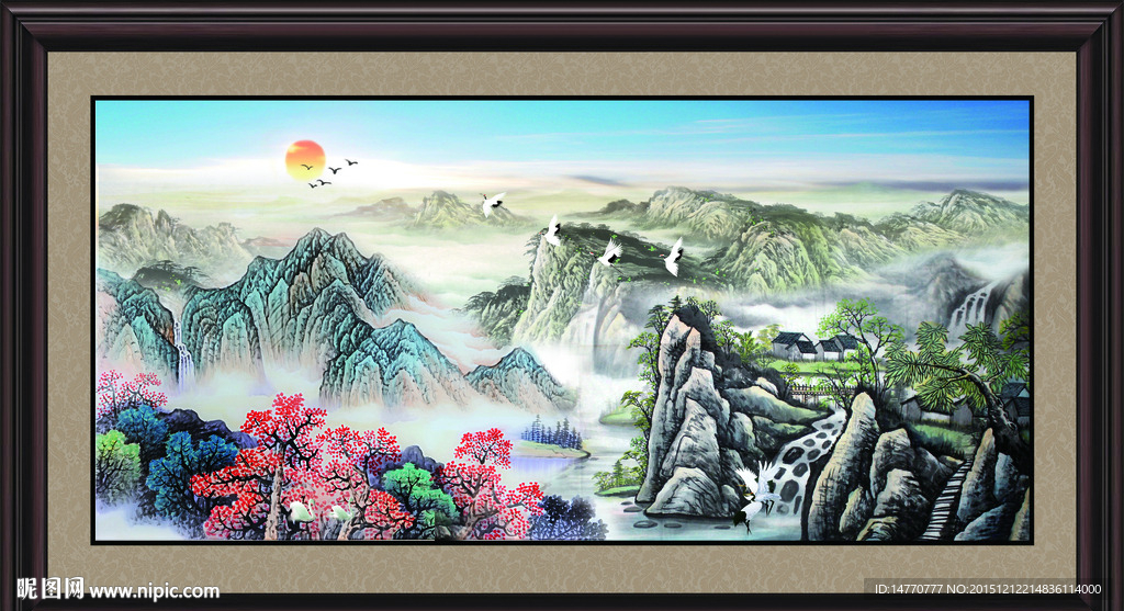 巨幅山水画
