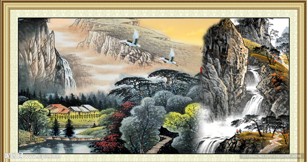 山水画 山水风景