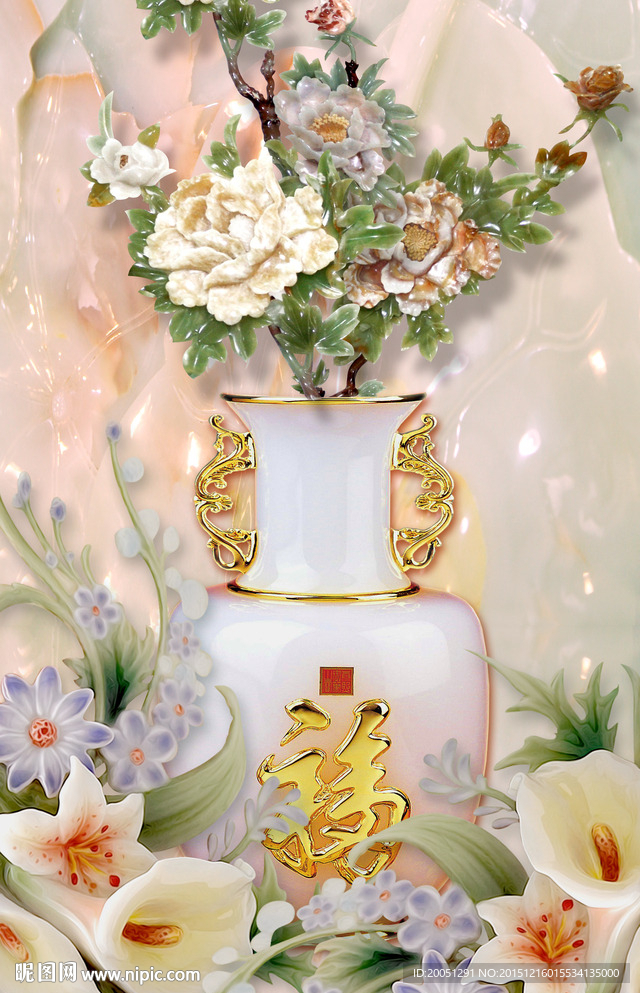 玉雕花瓶玄关