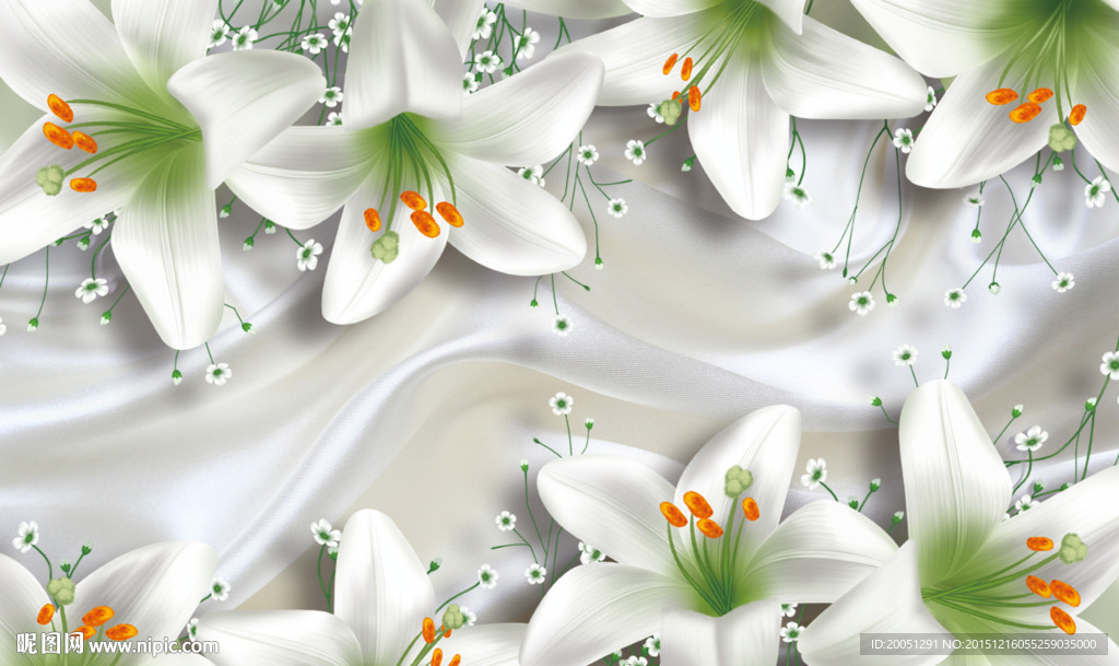 3d软包花朵背景墙