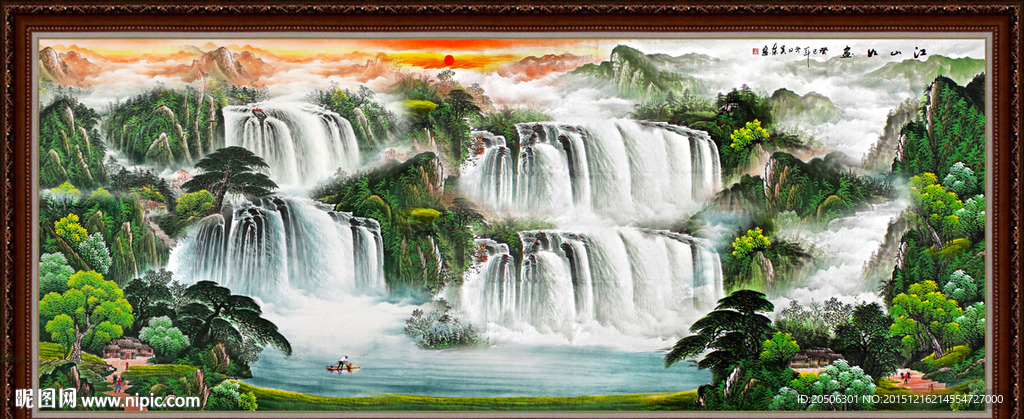 山水画 山水风景