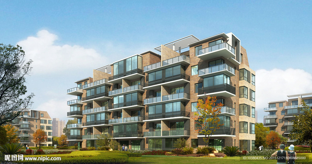 精细多层住宅效果图