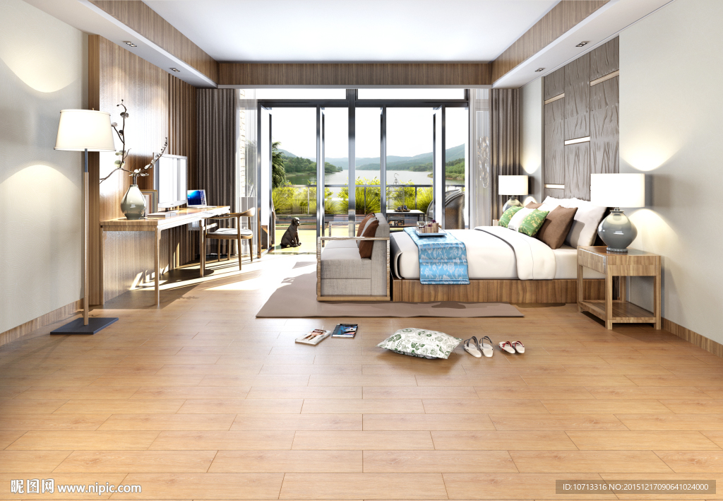 木纹砖家居展示高清效果图图片