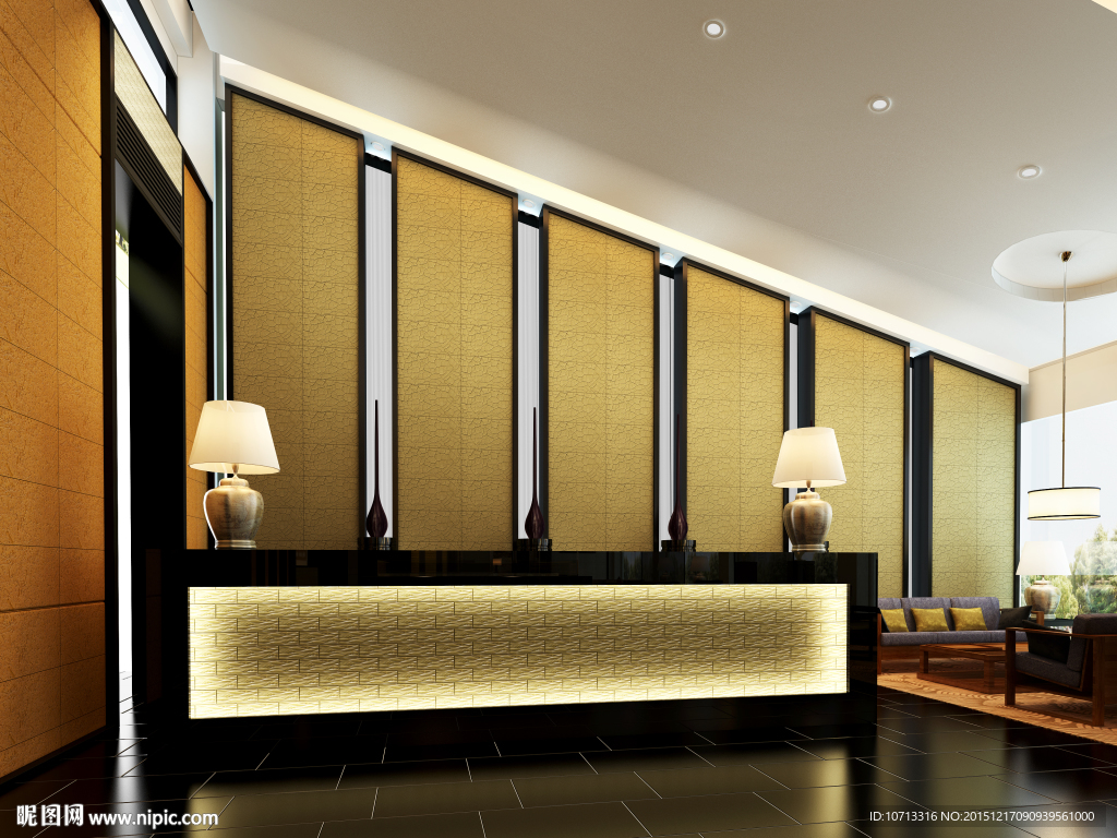 高清酒店大堂效果图
