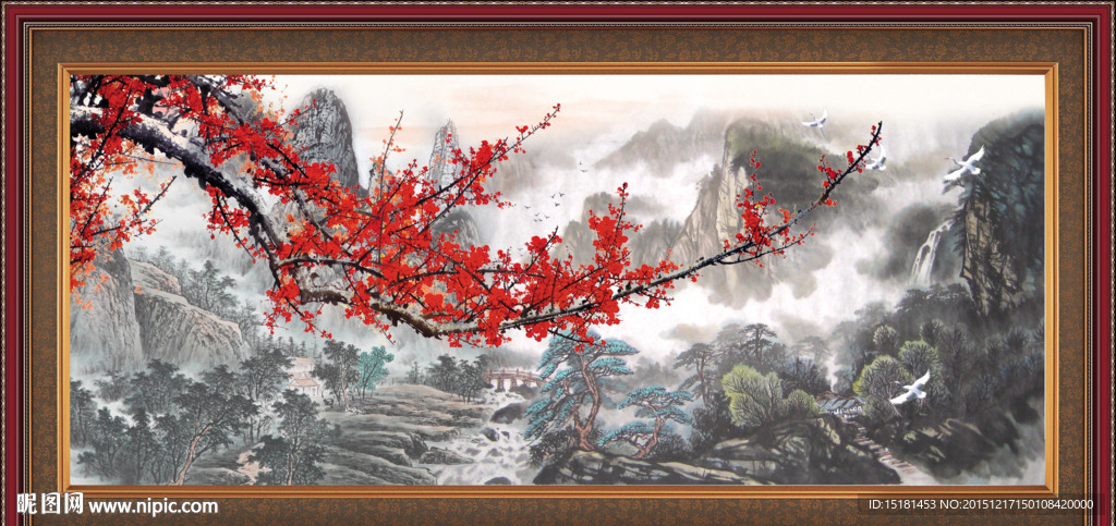 国画梅花