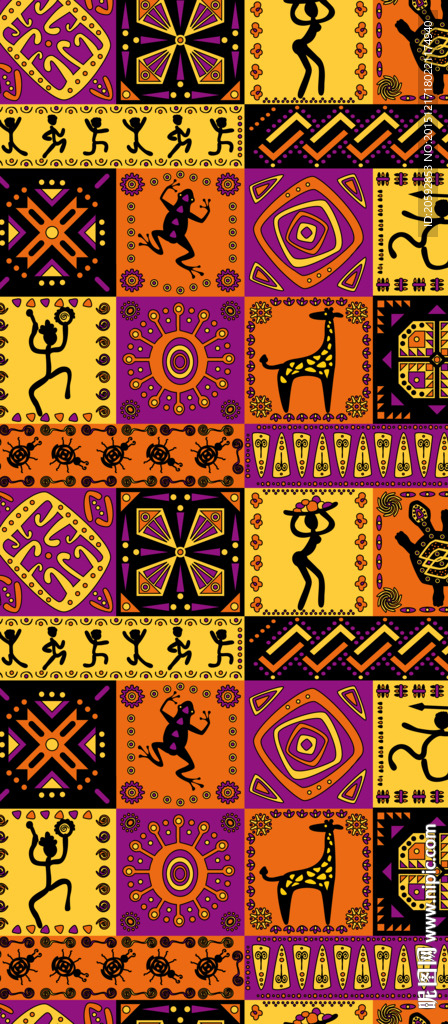 非洲民族装饰服装印花图案
