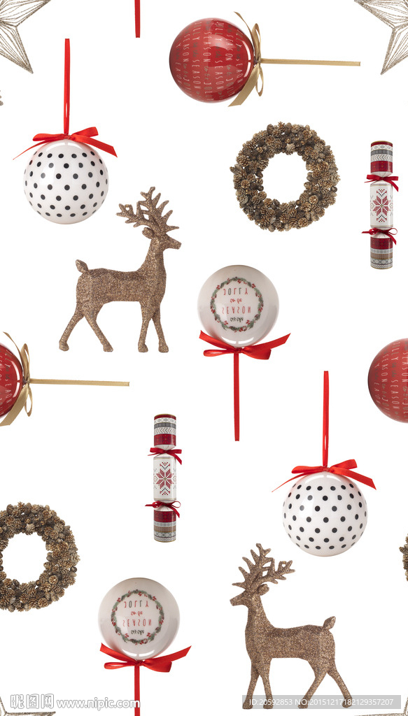 时尚圣诞节装饰服装印花