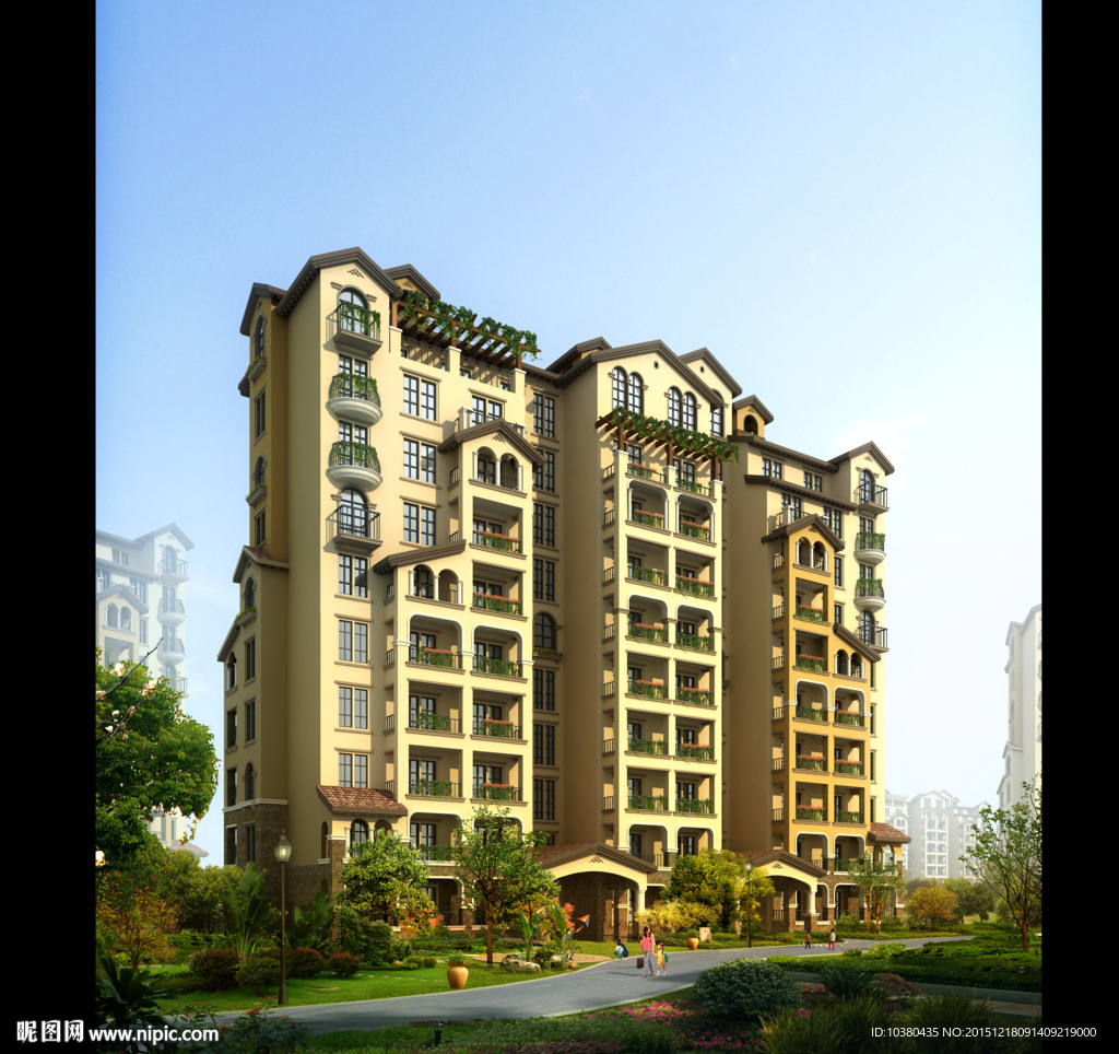 精细洋房建筑效果