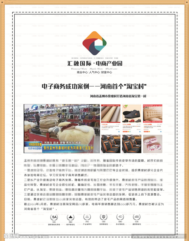 电商园区展厅展板
