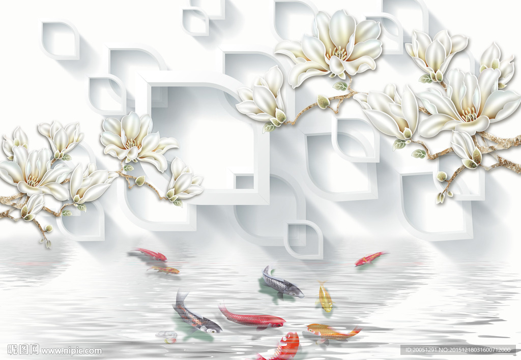 花鸟九鱼图