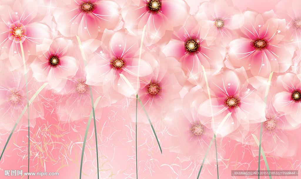 淡粉色花朵  浪漫爱情