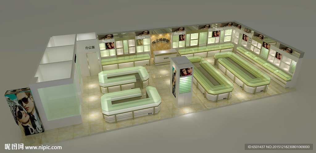 眼镜店3d模型