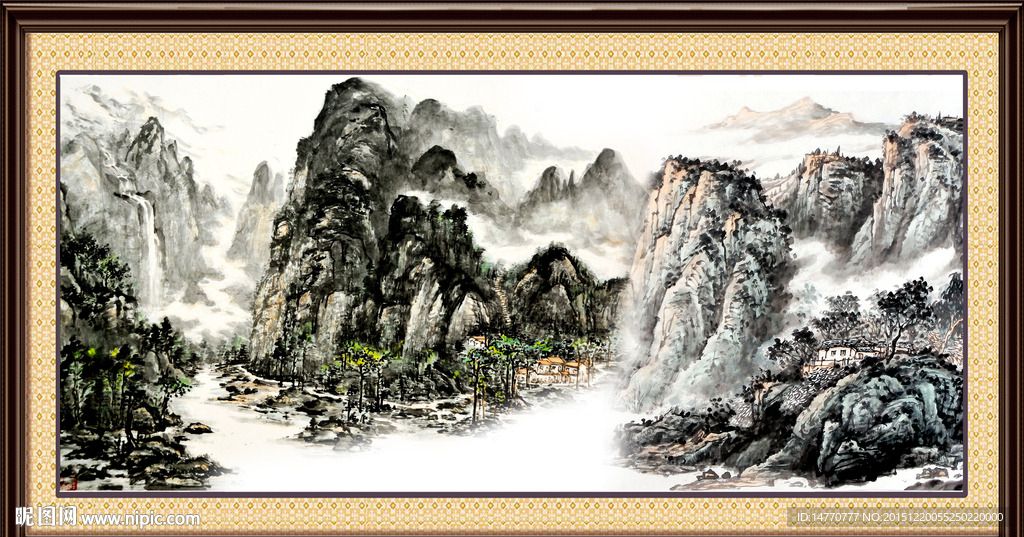 水墨山水画