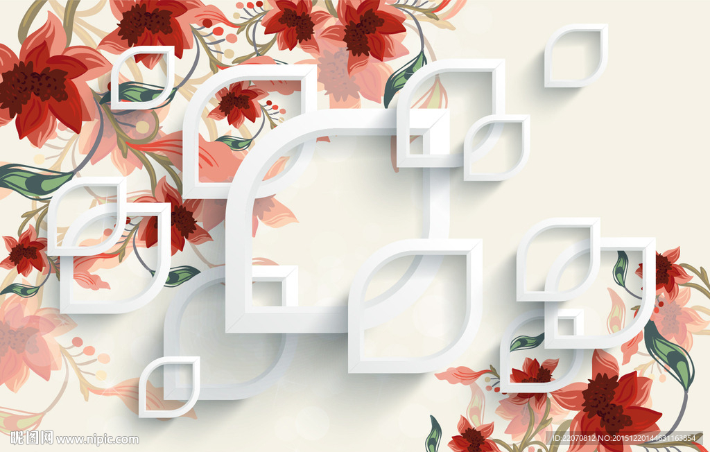 时尚花卉背景墙