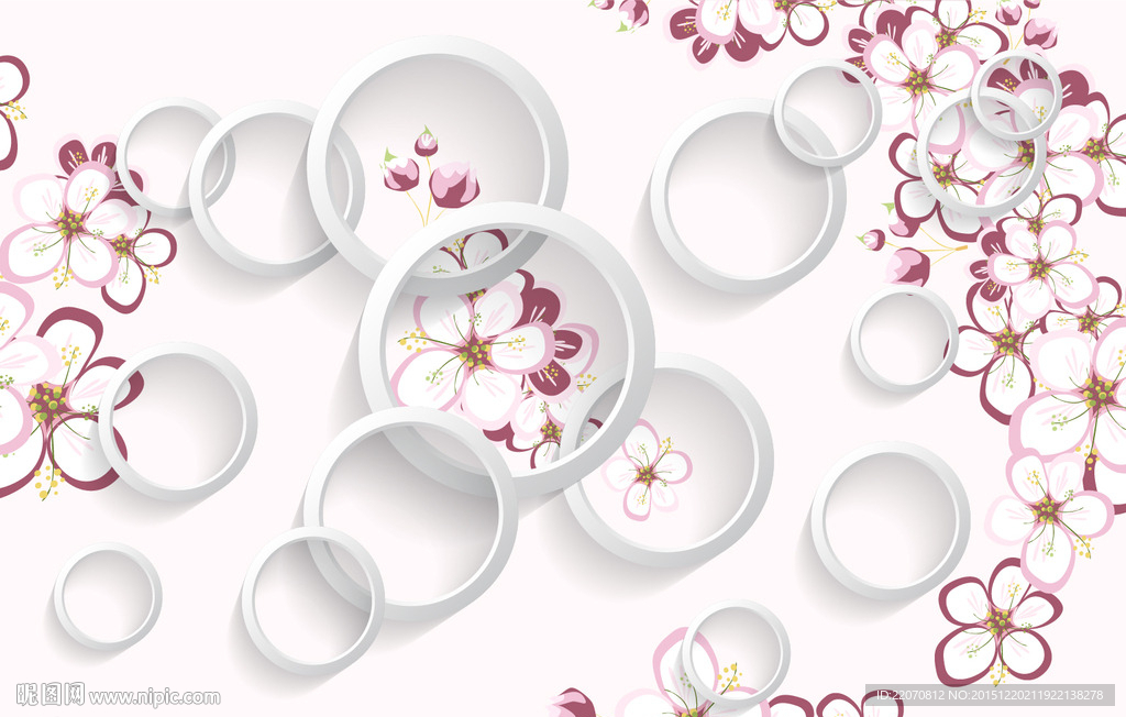 唯美花卉背景墙