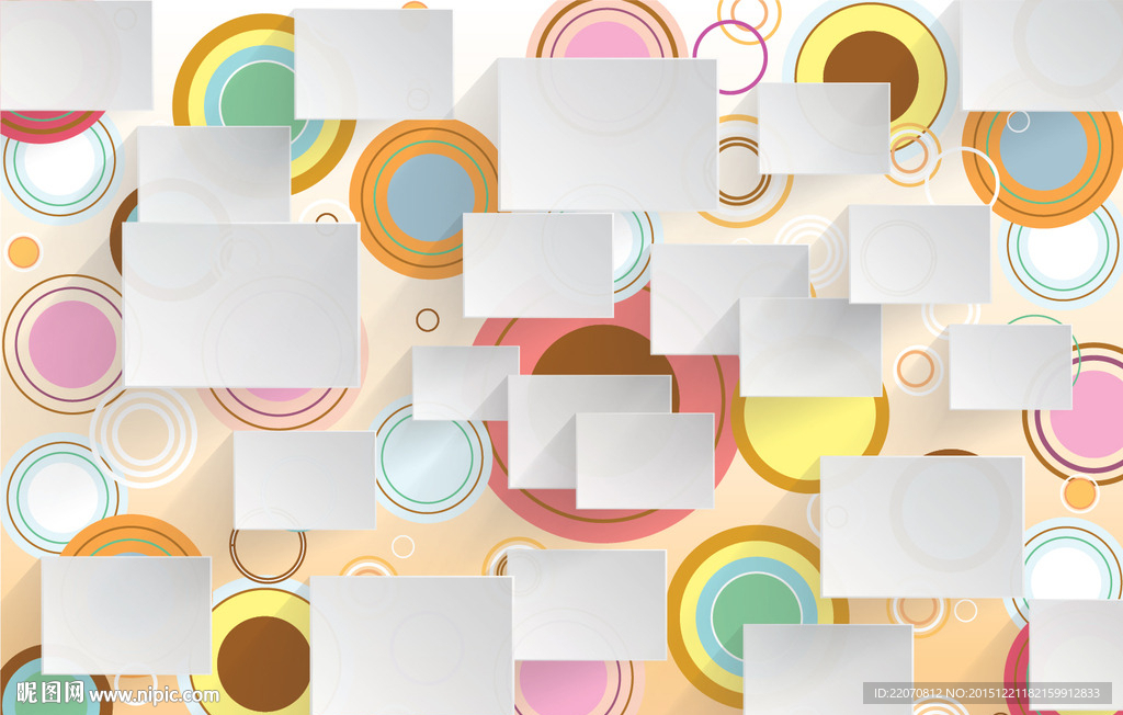 时尚圆圈背景墙