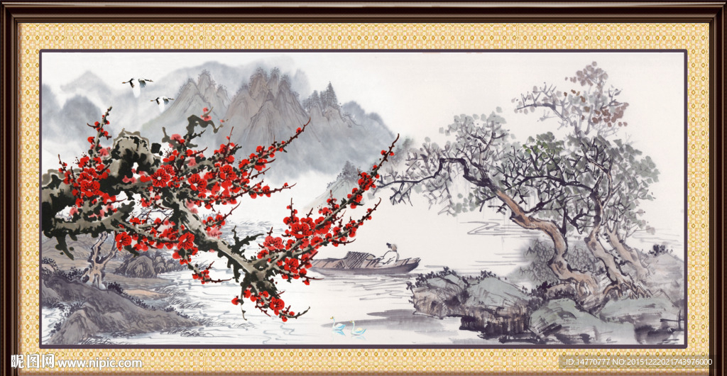国画梅花